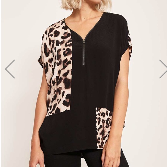 mint velvet leopard print top